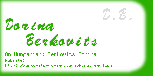 dorina berkovits business card